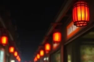 一把撑开的伞下露出的半截台阶